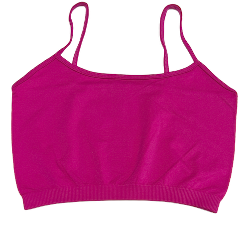 Fitted 1/2 Camisole Spaghetti Strap Bra